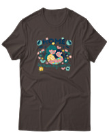 T-Shirt  Γυναικείο - Home Is Where My Mom Is - Color Thumbnail Καφέ
