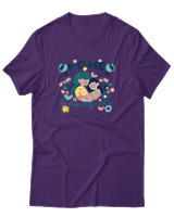 T-Shirt  Γυναικείο - Home Is Where My Mom Is - Color Thumbnail Μώβ