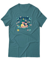 T-Shirt  Γυναικείο - Home Is Where My Mom Is - Color Thumbnail Μπλέ Πράσινο