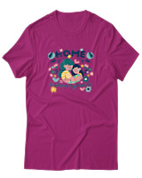 T-Shirt  Γυναικείο - Home Is Where My Mom Is - Color Thumbnail Φούξια