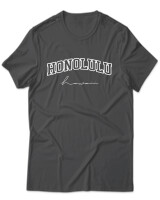 T-Shirt Unisex - Honolulu Hawaii - Color Thumbnail Ανθρακί