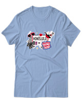 T-Shirt Αντρικό - Honolulu - Color Thumbnail Γαλάζιο