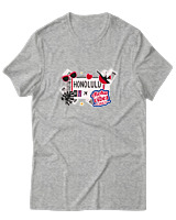 T-Shirt  Γυναικείο - Honolulu - Color Thumbnail Γκρί Μελανζέ