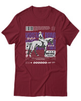 T-Shirt Αντρικό - Horse Riding - Color Thumbnail Σκούρο Κόκκινο