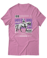T-Shirt Αντρικό - Horse Riding - Color Thumbnail Ροζ