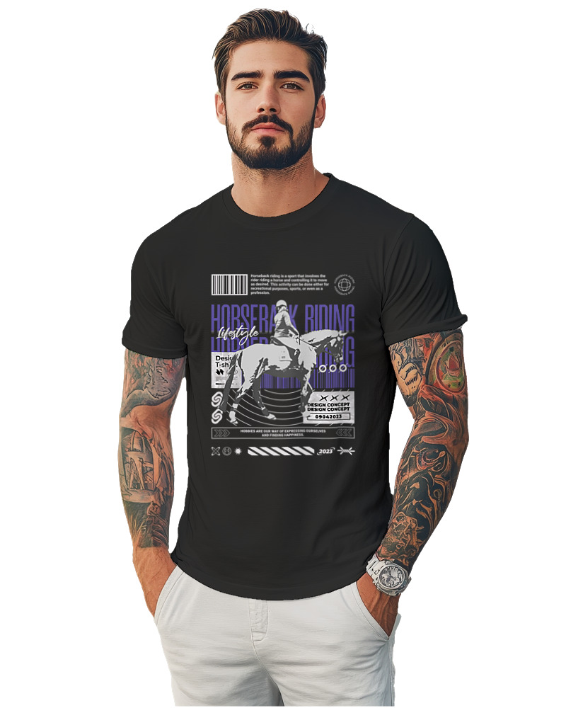 T-Shirt Αντρικό - Horse Riding - Image 1