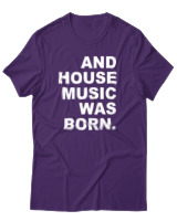 T-Shirt Αντρικό - House Music Was Born - Color Thumbnail Σκούρο Μωβ