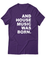 T-Shirt  Γυναικείο - House Music Was Born - Color Thumbnail Μώβ