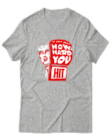 T-Shirt Αντρικό - How Hard You Hit - Color Thumbnail Γκρι Μελανζέ
