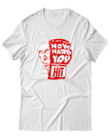 T-Shirt Αντρικό - How Hard You Hit - Color Thumbnail Άσπρο