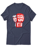T-Shirt Αντρικό - How Hard You Hit - Color Thumbnail Μπλε Γκρι