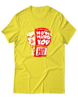 T-Shirt Αντρικό - How Hard You Hit - Color Thumbnail Κίτρινο