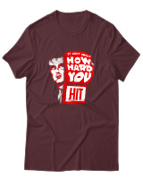 T-Shirt Αντρικό - How Hard You Hit - Color Thumbnail Μπορντό