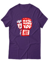 T-Shirt Αντρικό - How Hard You Hit - Color Thumbnail Σκούρο Μωβ