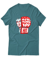 T-Shirt Αντρικό - How Hard You Hit - Color Thumbnail Μπλε Πράσινο