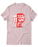 T-Shirt Αντρικό - How Hard You Hit - Color Thumbnail Απαλό Ροζ
