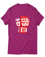 T-Shirt Αντρικό - How Hard You Hit - Color Thumbnail Φουξια