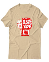 T-Shirt Αντρικό - How Hard You Hit - Color Thumbnail Μπεζ