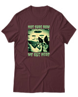 T-Shirt Αντρικό - How We Got Here - Color Thumbnail Μπορντό