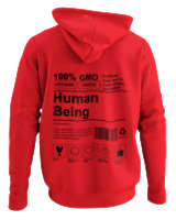 Φούτερ με κουκούλα - Human Being - Color Thumbnail Κόκκινο