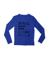 Μακρυμάνικο Μακό - Human Being - Color Thumbnail Μπλε Ρουά