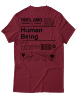 T-Shirt Unisex - Human Being - Color Thumbnail Σκούρο Κόκκινο