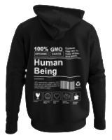 Φούτερ με κουκούλα - Human Being - Color Thumbnail Μαύρο