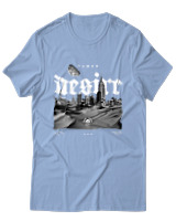 T-Shirt Αντρικό - Human Desire - Color Thumbnail Γαλάζιο