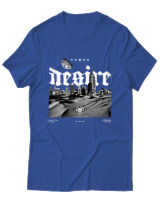 T-Shirt Αντρικό - Human Desire - Color Thumbnail Μπλε Ρουά