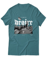 T-Shirt Αντρικό - Human Desire - Color Thumbnail Μπλε Πράσινο