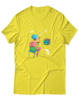 T-Shirt Αντρικό - Humans From Afar - Color Thumbnail Κίτρινο