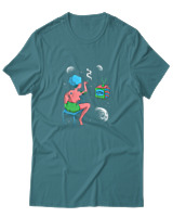 T-Shirt Αντρικό - Humans From Afar - Color Thumbnail Μπλε Πράσινο