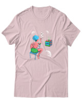T-Shirt Αντρικό - Humans From Afar - Color Thumbnail Απαλό Ροζ