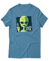 T-Shirt Αντρικό - Humans Suck Finger - Color Thumbnail Τιρκουάζ