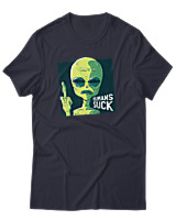 T-Shirt Αντρικό - Humans Suck Finger - Color Thumbnail Σκούρο Μπλε