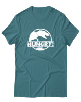 T-Shirt Αντρικό - Hungry Dino - Color Thumbnail Μπλε Πράσινο