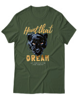 T-Shirt Unisex - Hunt That Dream - Color Thumbnail Κυπαρισσί