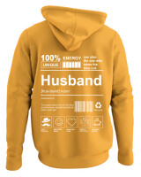 Φούτερ με κουκούλα - Husband - Color Thumbnail Κίτρινο Χρυσό