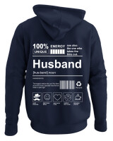 Φούτερ με κουκούλα - Husband - Color Thumbnail Navy Blue