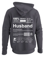 Φούτερ με κουκούλα - Husband - Color Thumbnail Ανθρακί