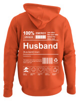 Φούτερ με κουκούλα - Husband - Color Thumbnail Πορτοκαλί