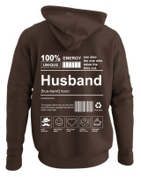 Φούτερ με κουκούλα - Husband - Color Thumbnail Καφέ