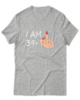T-Shirt  Γυναικείο - I Am 39+ - Color Thumbnail Γκρί Μελανζέ