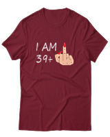 T-Shirt  Γυναικείο - I Am 39+ - Color Thumbnail Σκούρο Κόκκινο