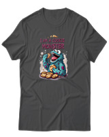 T-Shirt Αντρικό - I Am A Cookie Monster - Color Thumbnail Ανθρακί