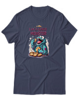T-Shirt Αντρικό - I Am A Cookie Monster - Color Thumbnail Μπλε Γκρι