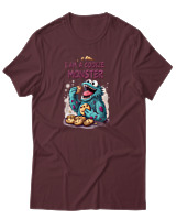 T-Shirt Αντρικό - I Am A Cookie Monster - Color Thumbnail Μπορντό