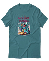 T-Shirt Αντρικό - I Am A Cookie Monster - Color Thumbnail Μπλε Πράσινο