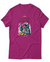 T-Shirt Αντρικό - I Am A Cookie Monster - Color Thumbnail Φουξια