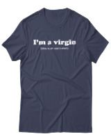 T-Shirt Αντρικό - I Am A Virgin - Color Thumbnail Μπλε Γκρι